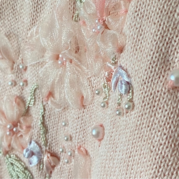 VINTAGE JANTZEN Cardigan Hand Embroidered Sz S - Picture 5 of 11